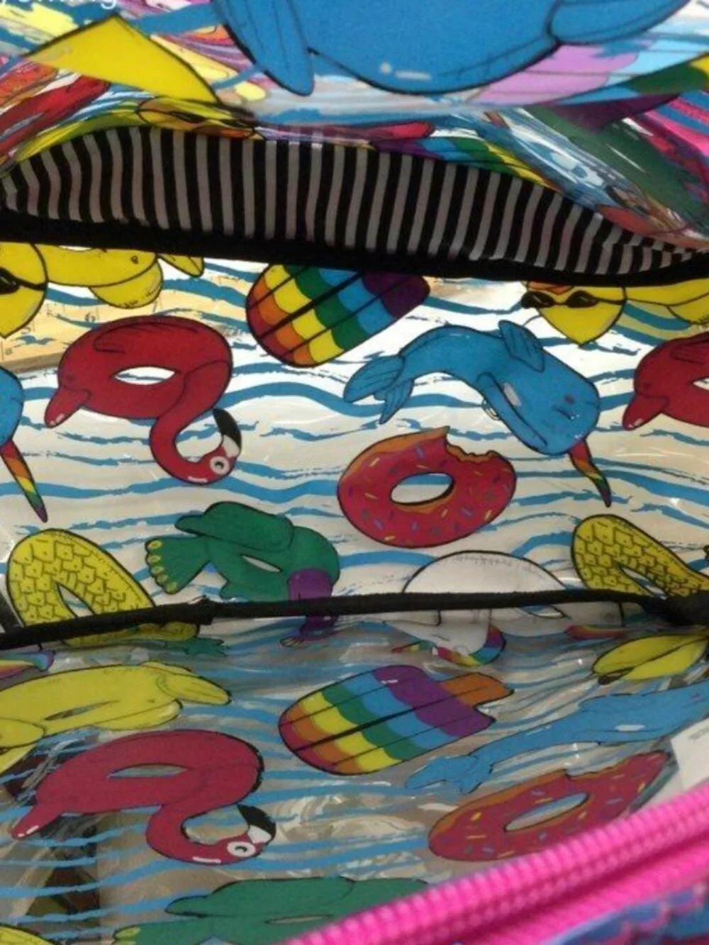 Betsey Johnson Y2K Pool Party Clear Vinyl Backpack Festival Stadium Bag